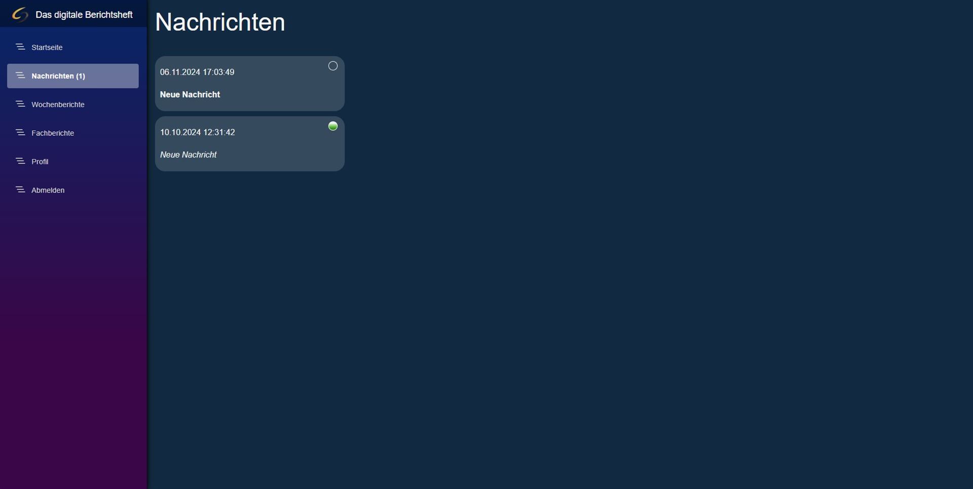 berichtsheft ansicht